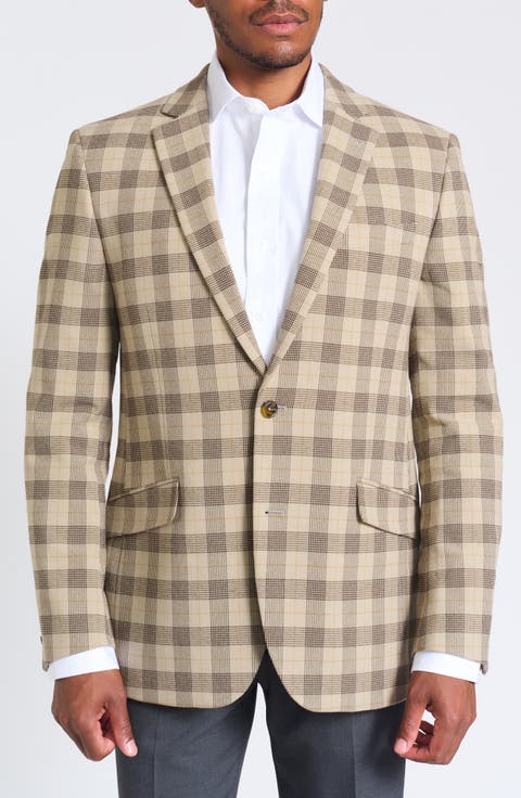 Camel Glen Plaid Blazer