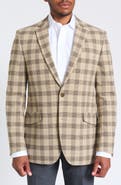 SAVILE ROW CO Camel Glen Plaid Blazer