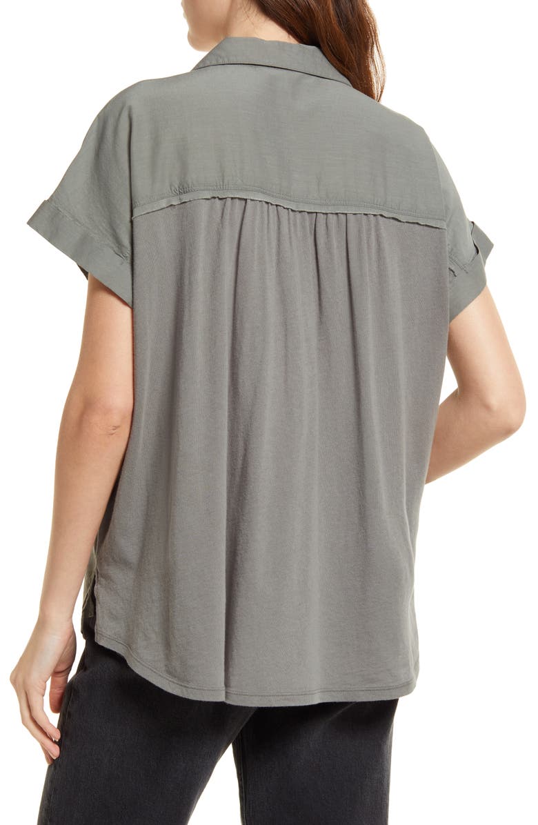 Splendid Paige Button-Up Shirt, Alternate, color, Soft Vob