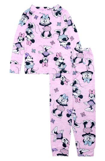 Ame Kids' Pretty Minnie Mouse Long Sleeve Pajamas In Multi