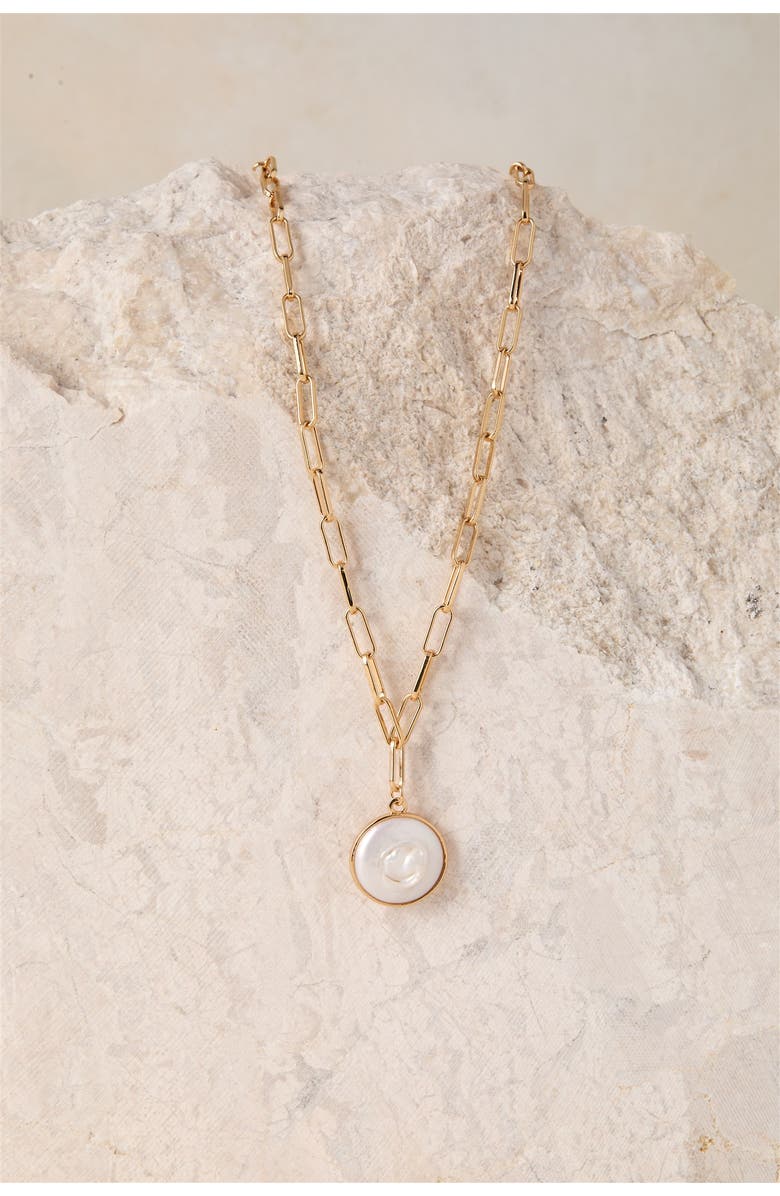 Set & Stones Capri Pearl Pendant Necklace, Alternate, color, Gold