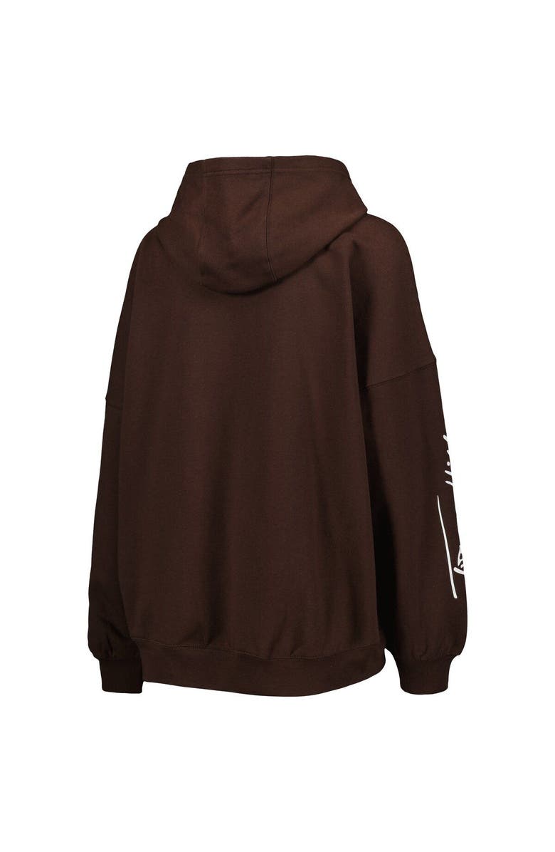 Tommy Hilfiger Women's Tommy Hilfiger Brown Cleveland Browns Becca Drop Shoulder Pullover Hoodie, Alternate, color, Brown