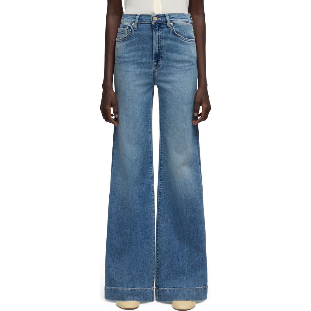 7 For All Mankind Modern Dojo Flare Jeans in Aquashade at Nordstrom, Size 28