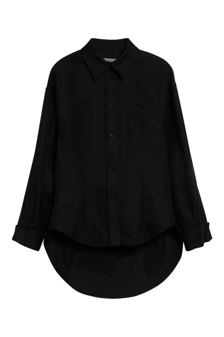 Classic Cocoon Button-Up Shirt, Main, color, 1000 BLACK