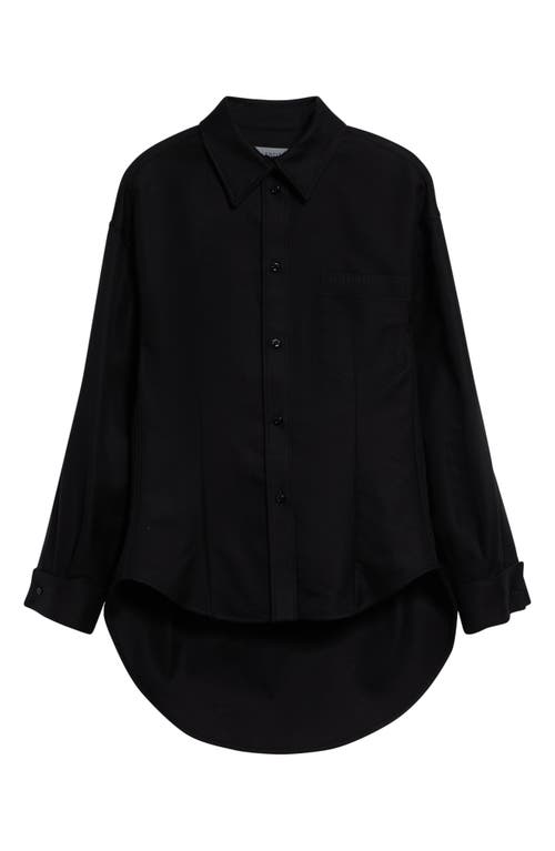 Balenciaga Classic Cocoon Button-Up Shirt in 1000 Black at Nordstrom, Size 36