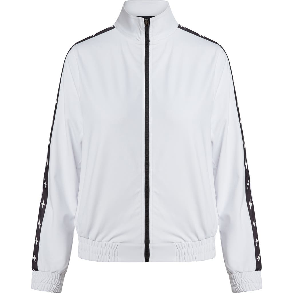 ELECTRIC YOGA Bolt Track Jacket in White/black  product
