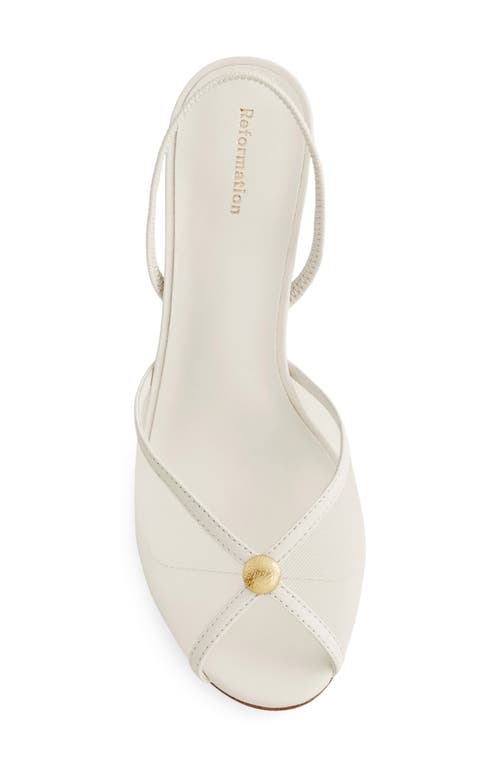 Reformation Paula Heeled Sandal In White