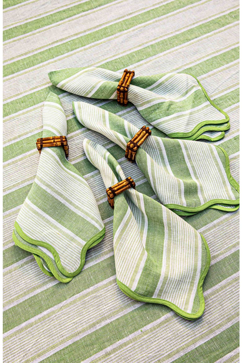 Cabana Set of 4 Napkins, Alternate, color, SEAGRASS