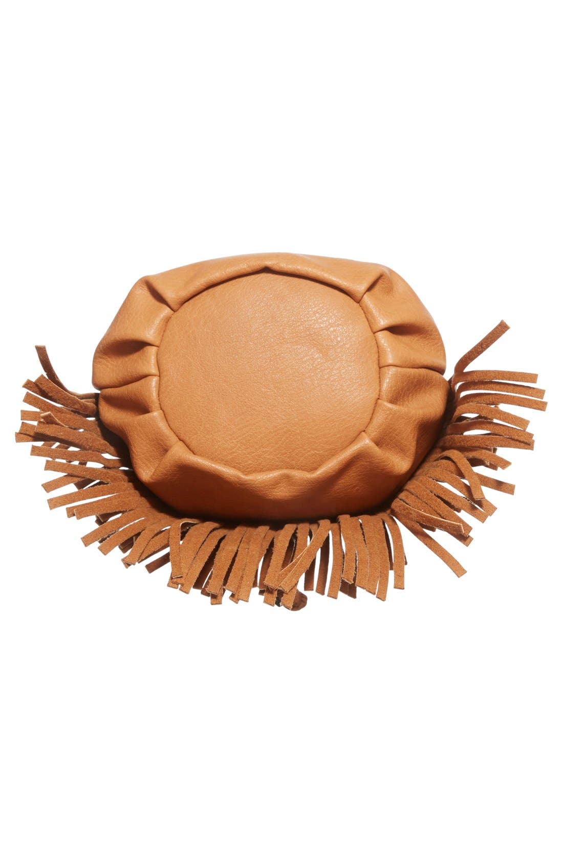 Sole Society Mini Fringe Faux Leather Bucket Bag, Alternate, color, 