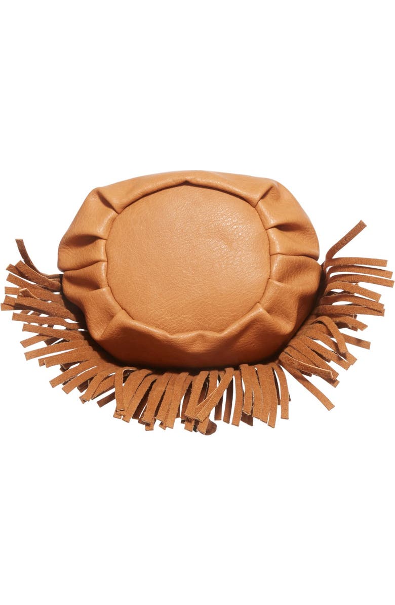 Sole Society Mini Fringe Faux Leather Bucket Bag, Alternate, color,