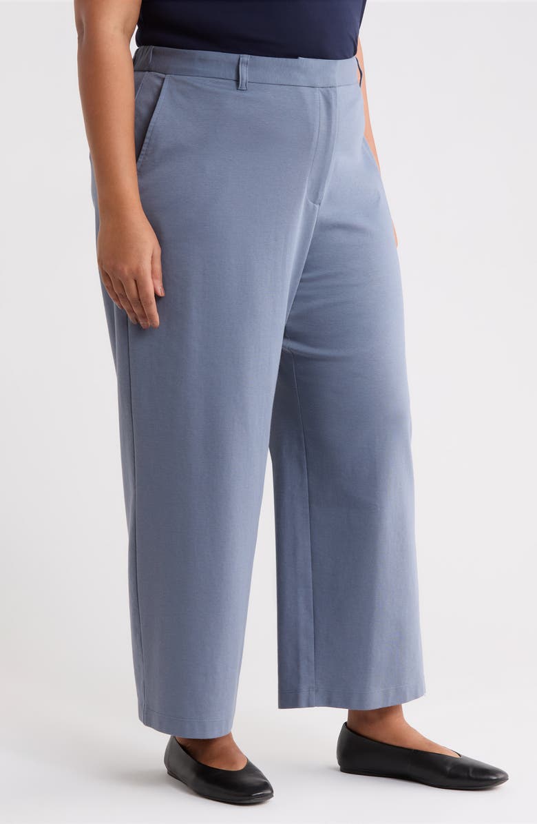 Eileen Fisher High Waist Ankle Wide Leg Pants, Alternate, color, Flint