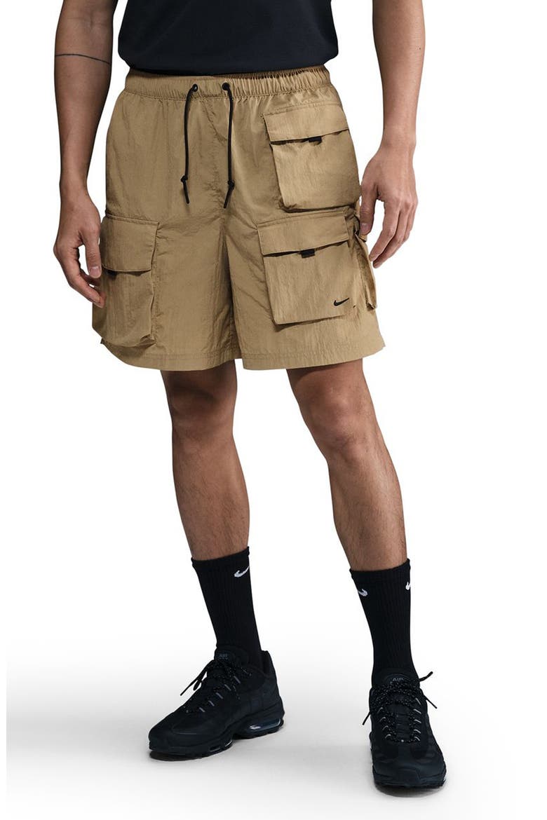 Tech Woven Cargo Shorts, Main, color, PARACHUTE BEIGE/ BLACK