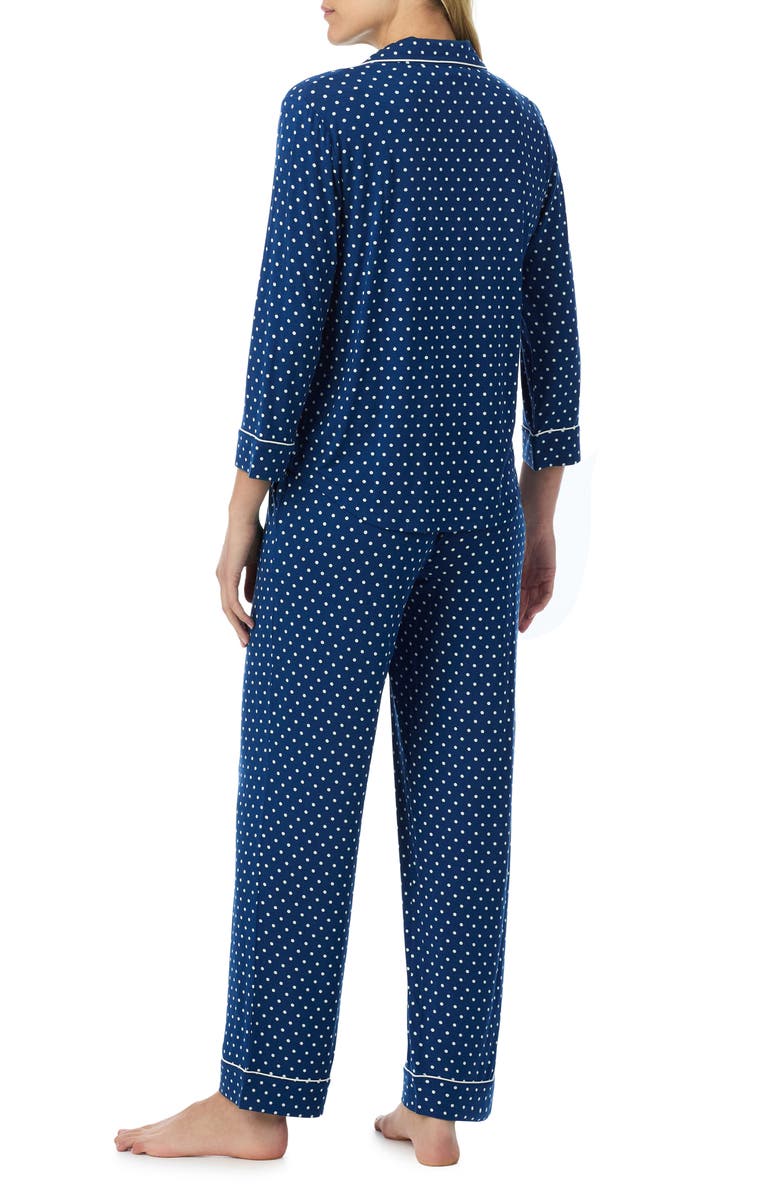 Kate Spade New York print stretch modal pajamas, Alternate, color, Navy Dot