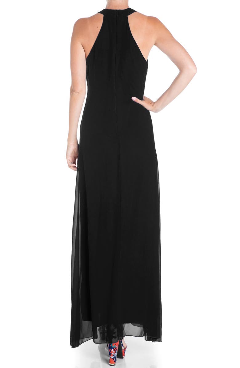 MEGHAN LA Aphrodite Maxi Dress, Alternate, color, Black