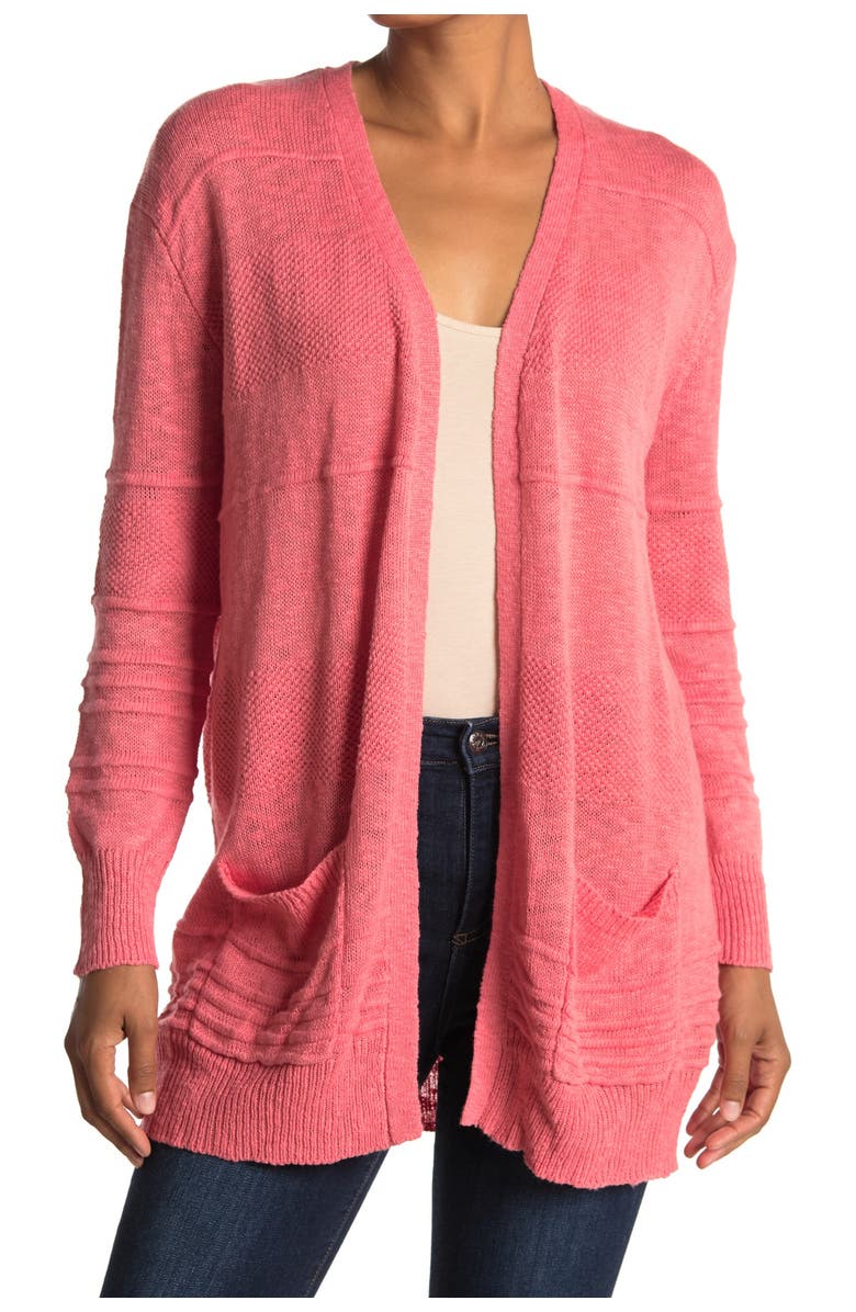 Woven Heart Textured Cardigan, Main, color,