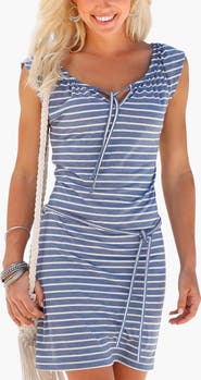 LASCANA Women's Tie Neckline Dress