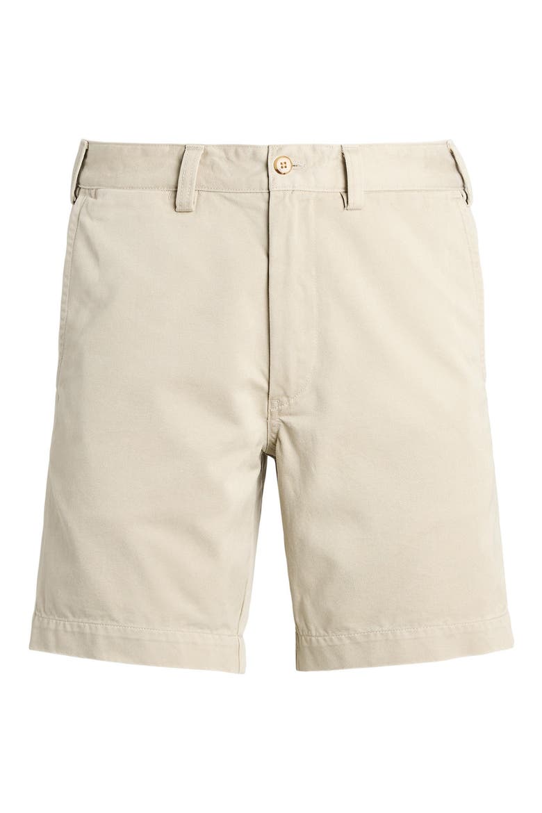 Flat Front Cotton Twill Chino Shorts, Alternate, color, CLASSIC STONE