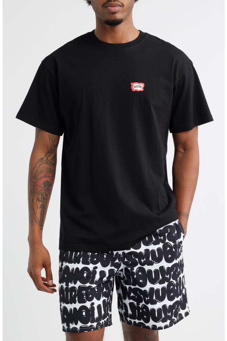 Diner Foods Graphic T-Shirt, Main, color, BLACK