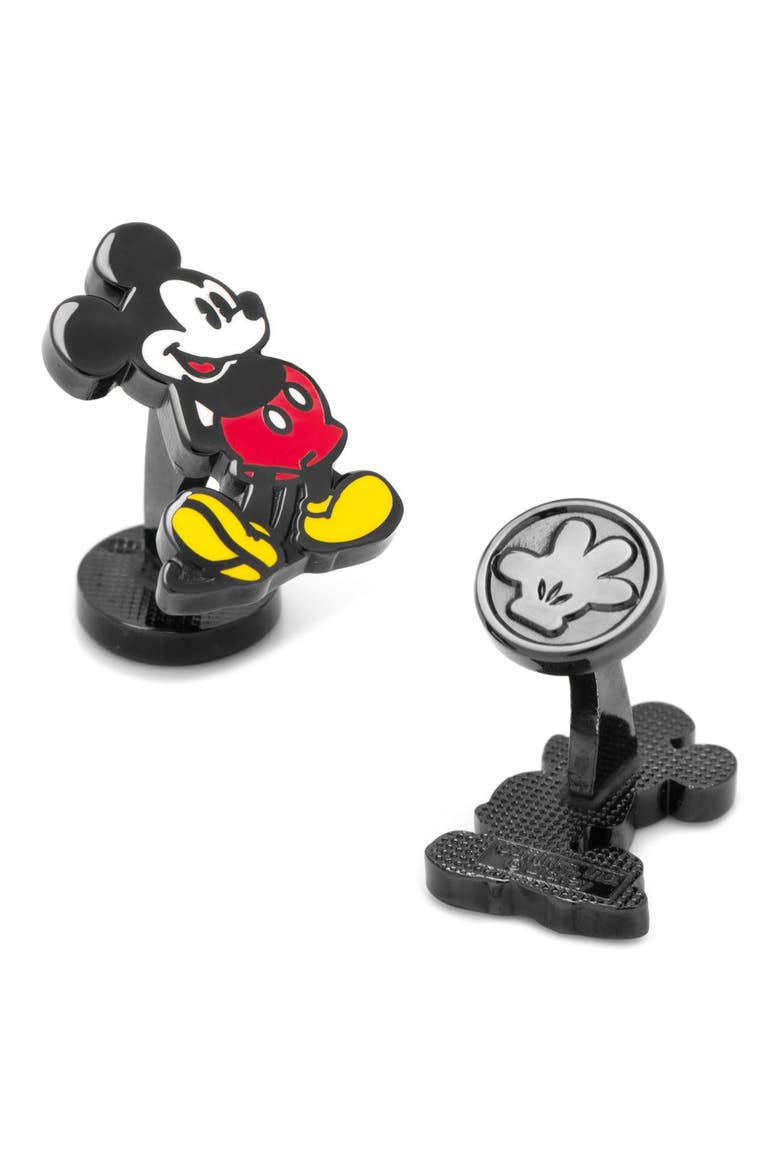 Mickey Mouse Cuff Links, Main, color, GREY MULTI