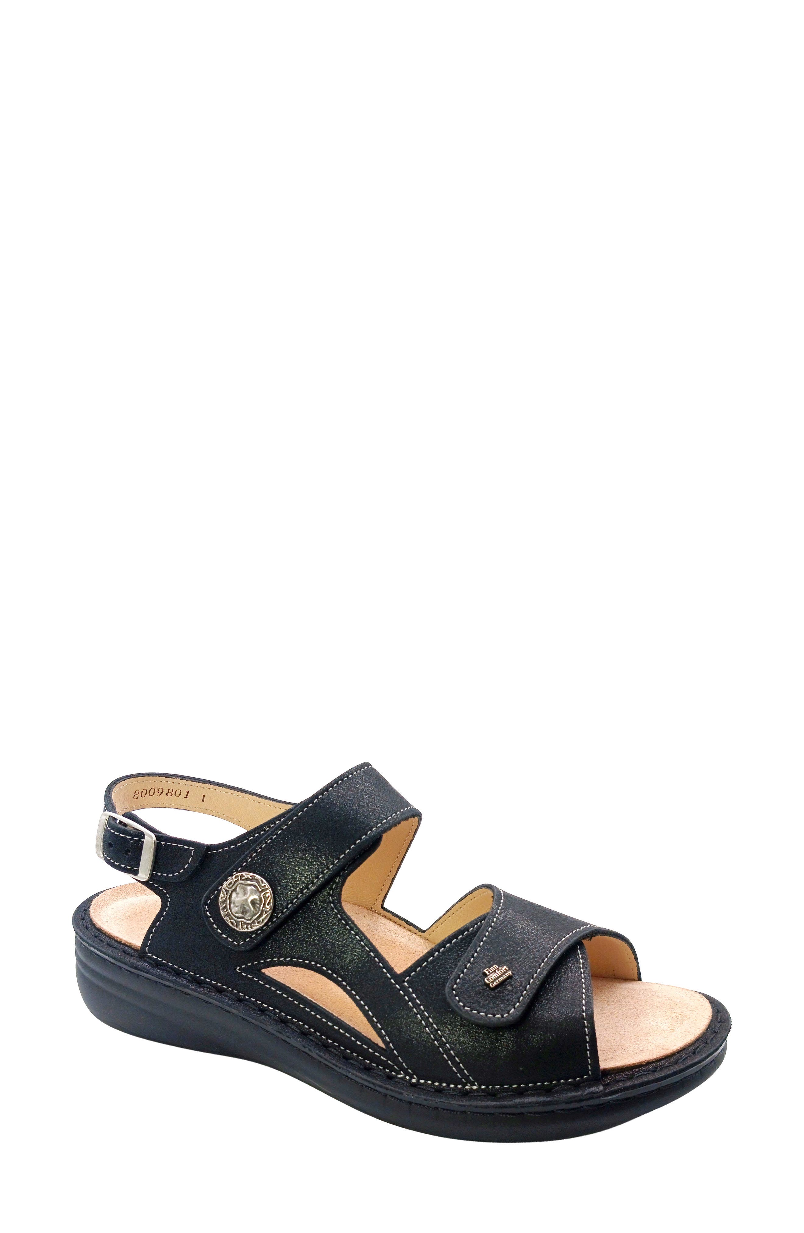 Finn Comfort Barbuda Ankle Strap Slide Sandal, Main, color, 