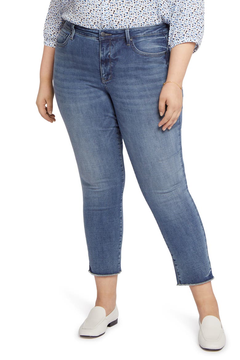 Sheri Fray Hem Slim Ankle Jeans, Main, color, ROCKIE