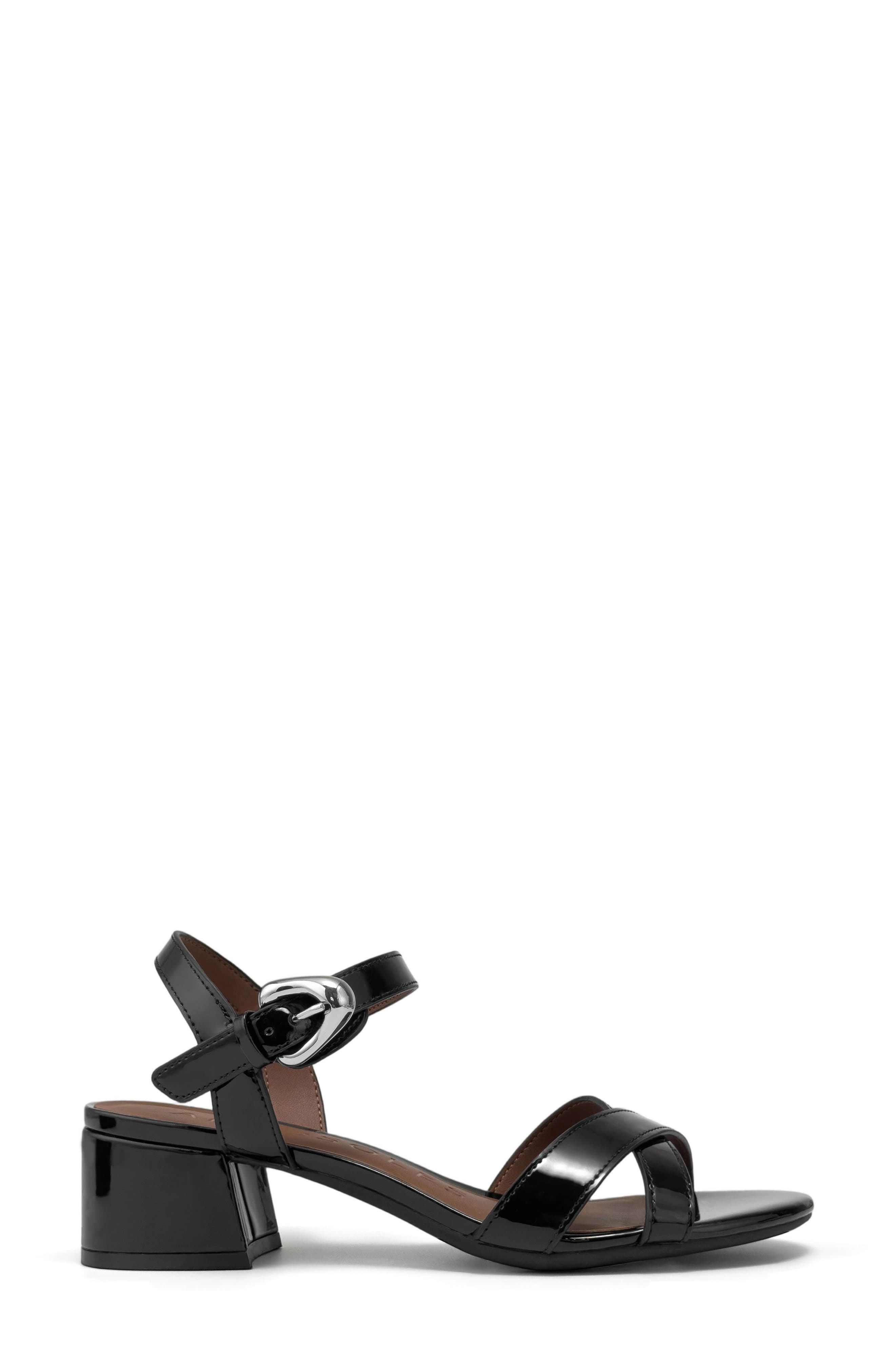 Aerosoles Cinzia Block Heel Sandal, Alternate, color, Black Patent Pu