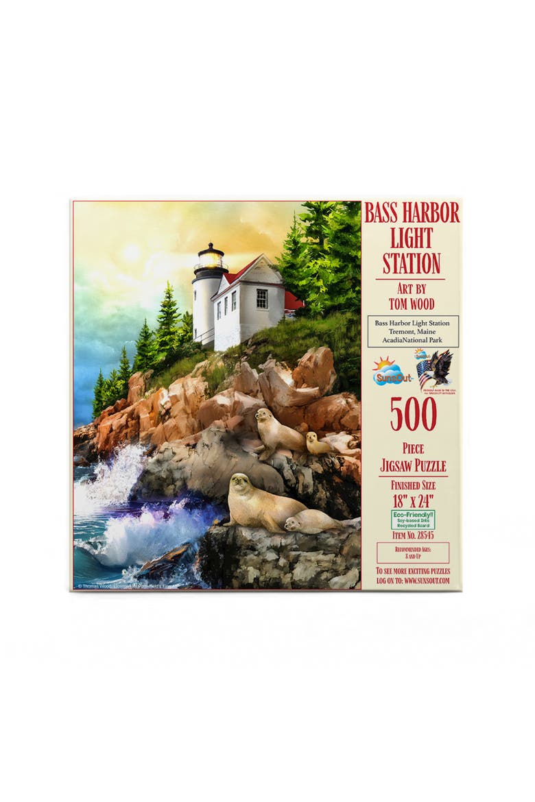 Bass Harbor Light Station 500 piece Jigsaw Puzzle for Adults, Alternate, color, Multicolor