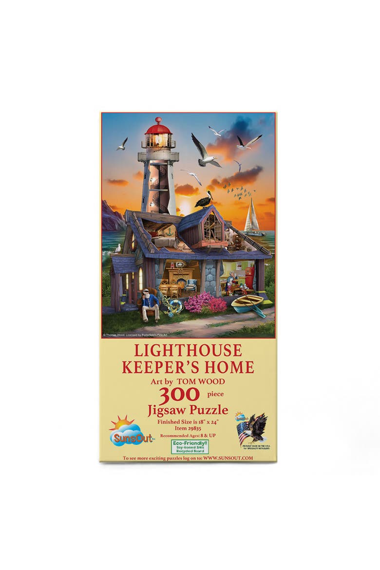 Lighthouse Keepers Home 300 piece Jigsaw Puzzle for Adults, Alternate, color, Multicolor