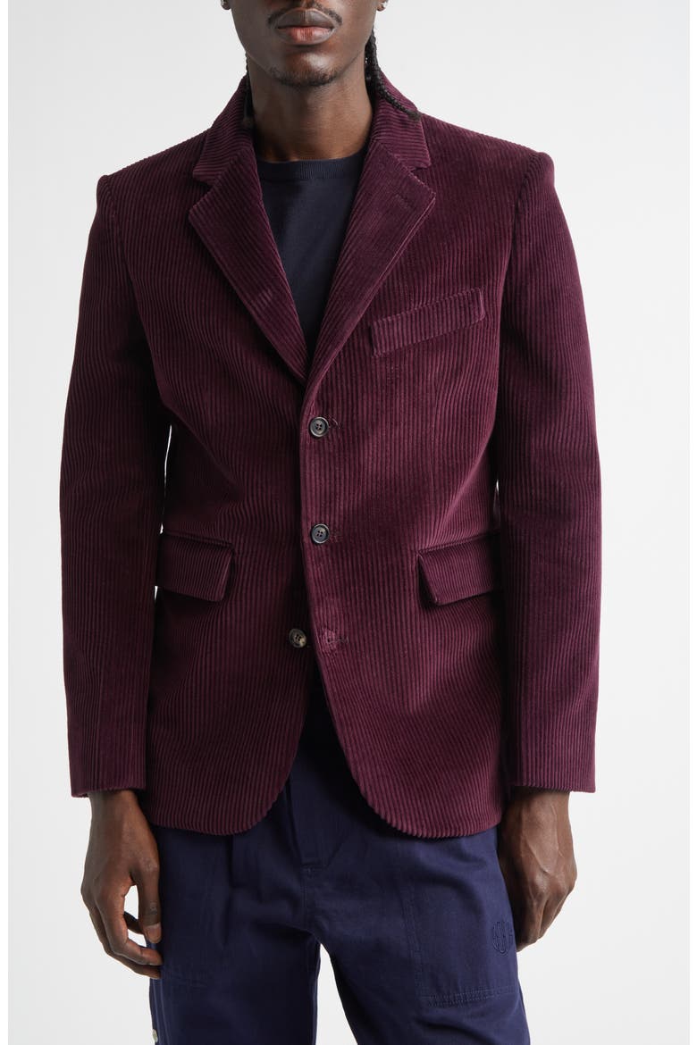 Corduroy Suit Jacket, Main, color, DARK PURPLE