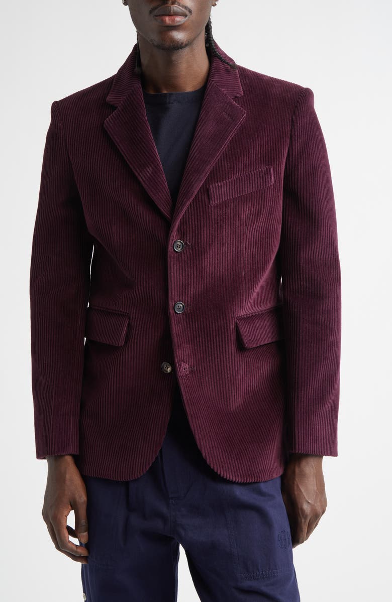 Bode Corduroy Suit Jacket, Main, color, Dark Purple