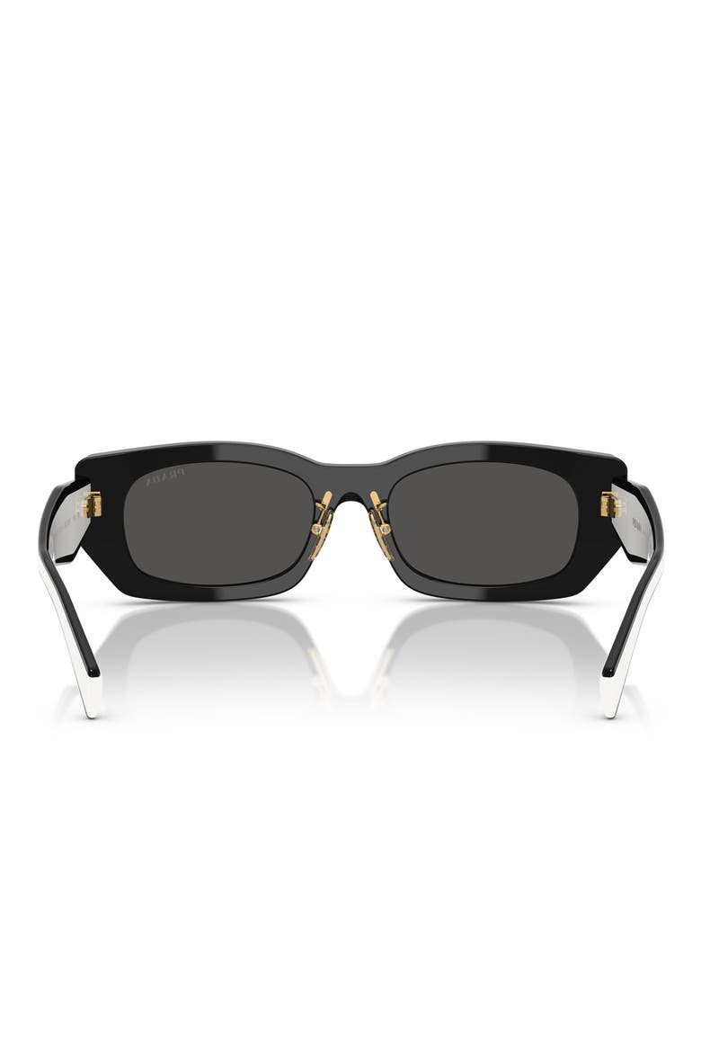 53mm Pillow Sunglasses, Alternate, color, BLACK / DARK GREY