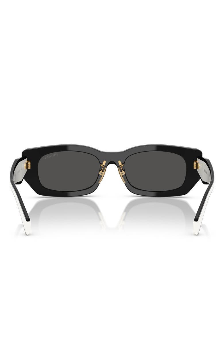 Prada 53mm Pillow Sunglasses, Alternate, color, 09Q08z53 Black