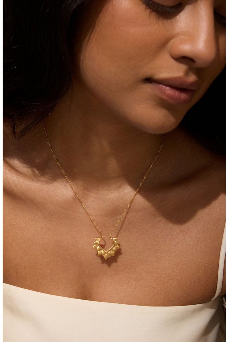 Blooming Love Lotus Petal Necklace, Alternate, color, Gold