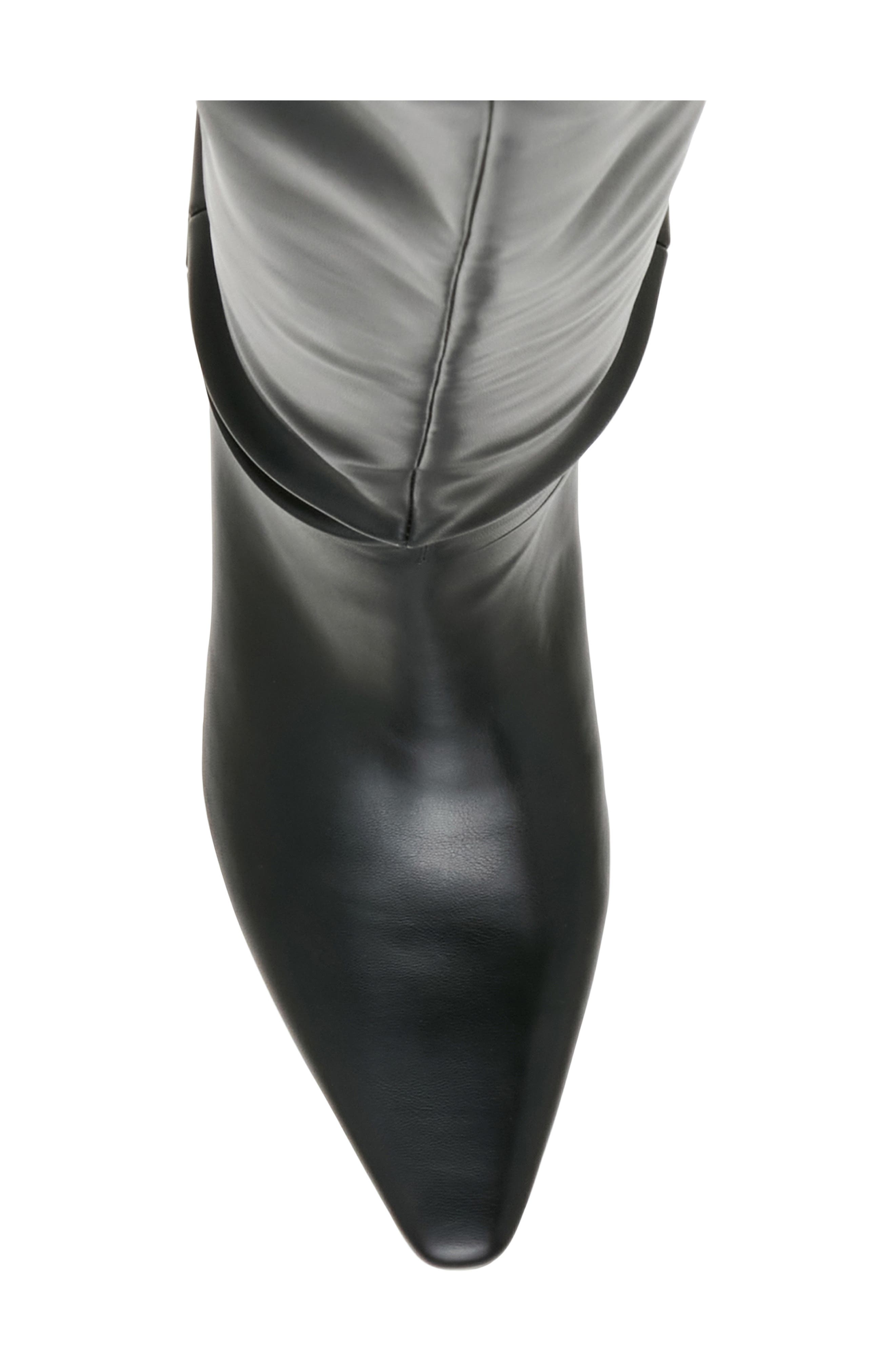 Elite Over the Knee Faux Leather Boot, Alternate, color, BLACK PARIS