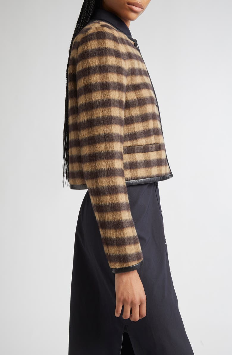 Proenza Schouler Helene Plaid Jacket, Alternate, color, Khaki Multi