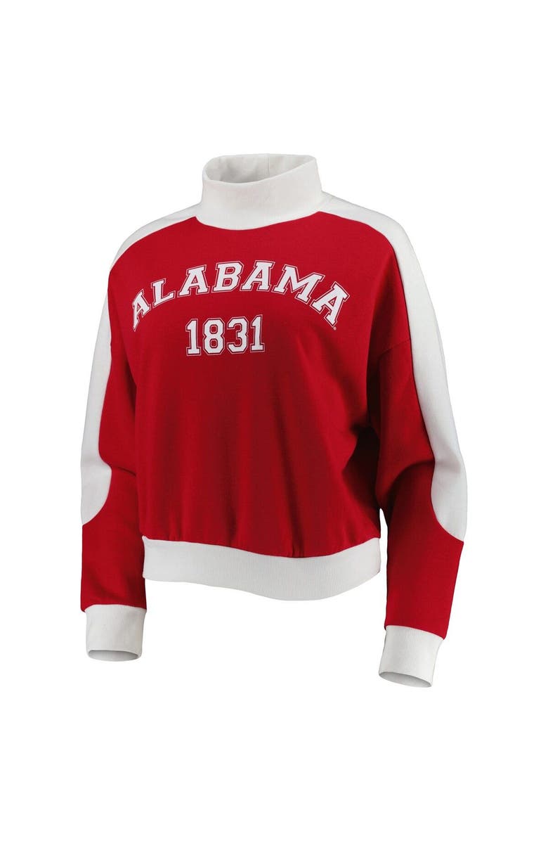 GAMEDAY COUTURE Women's Gameday Couture Crimson Alabama Crimson Tide Make it a Mock Sporty Pullover Sweatshirt, Alternate, color, Crimson