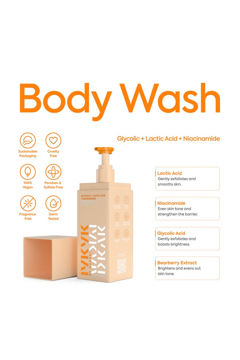 Glycolic + Lactic Acid + Niacinamide Body Wash, Alternate, color, None
