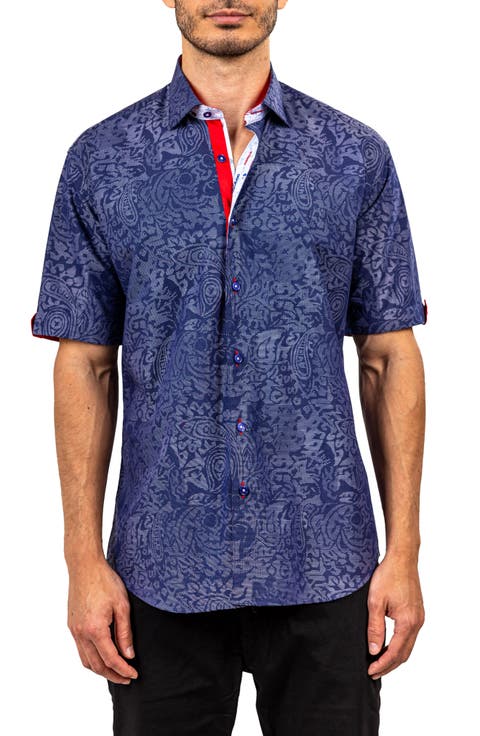 Galileo Ascension 0084 Contemporary Fit Short Sleeve Button-Up Shirt