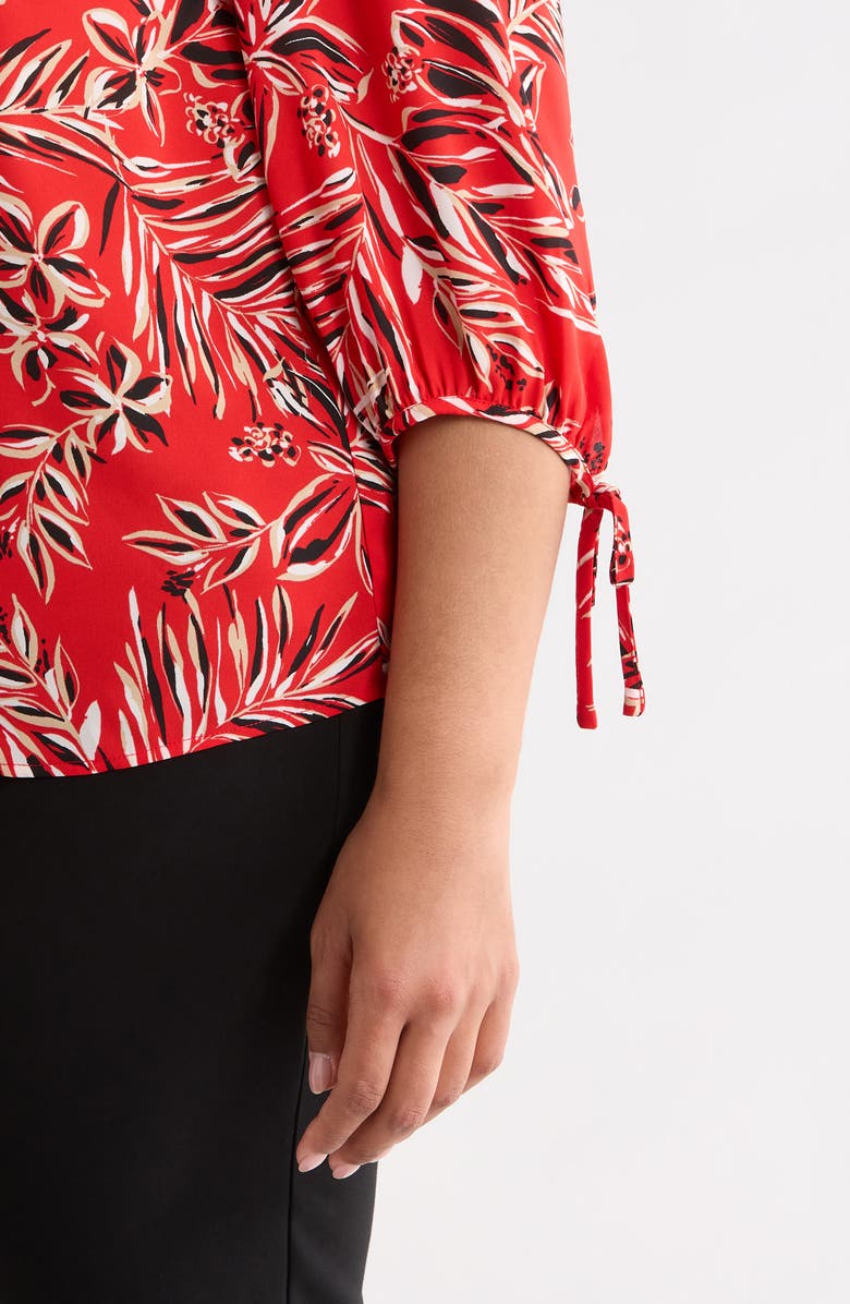 AK ANNE KLEIN Floral Print Woven Shirt, Alternate, color,