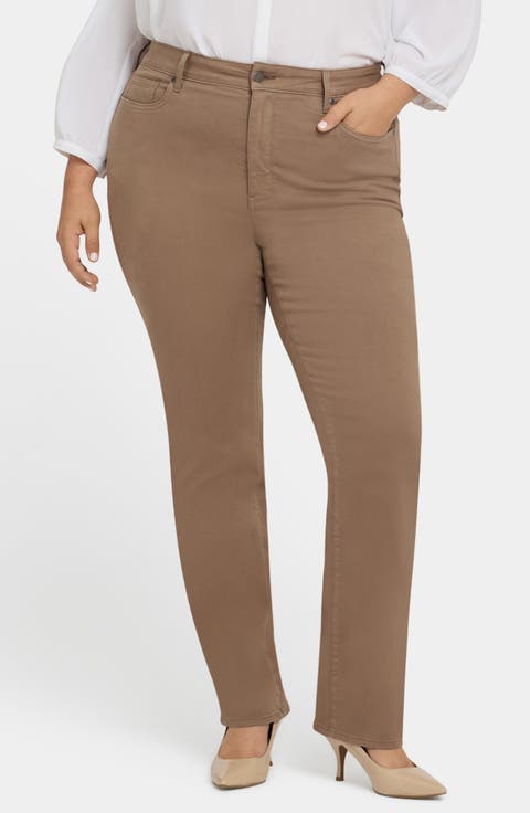 Marilyn High Waist Straight Leg Jeans (Plus)