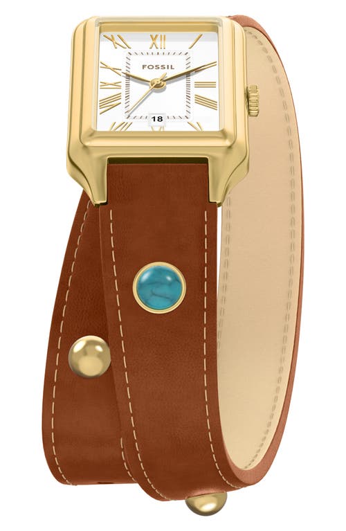 Fossil Raquel Wrap Watch, 23mm X 38mm In Brown