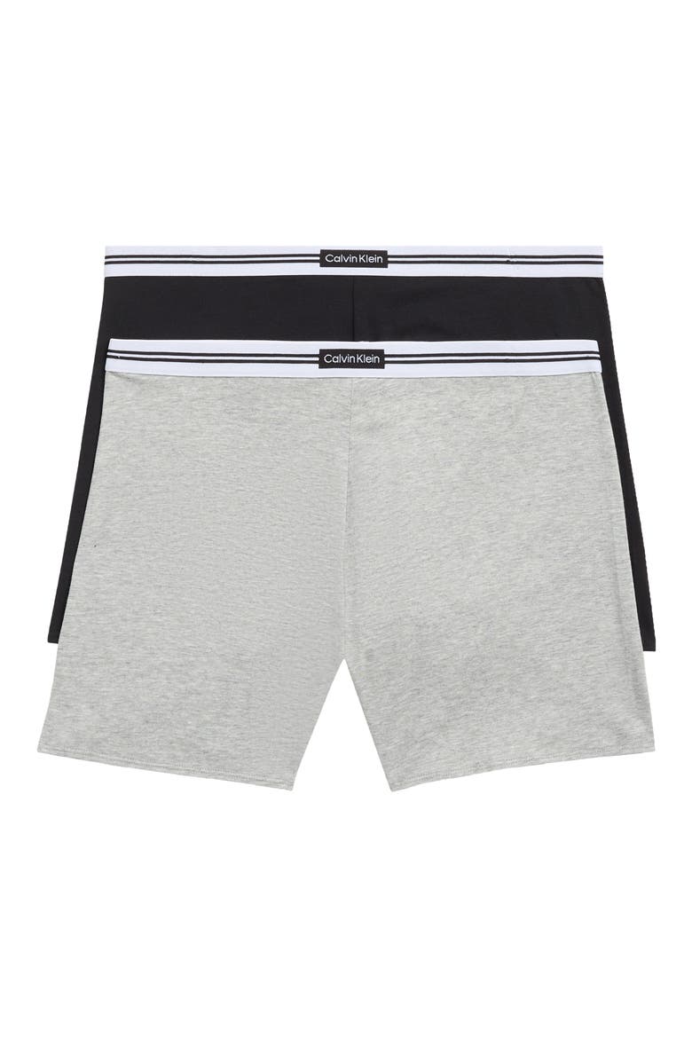 2-Pack Modern Logo Bike Shorts, Main, color, GREY HEATHER/ BLACK