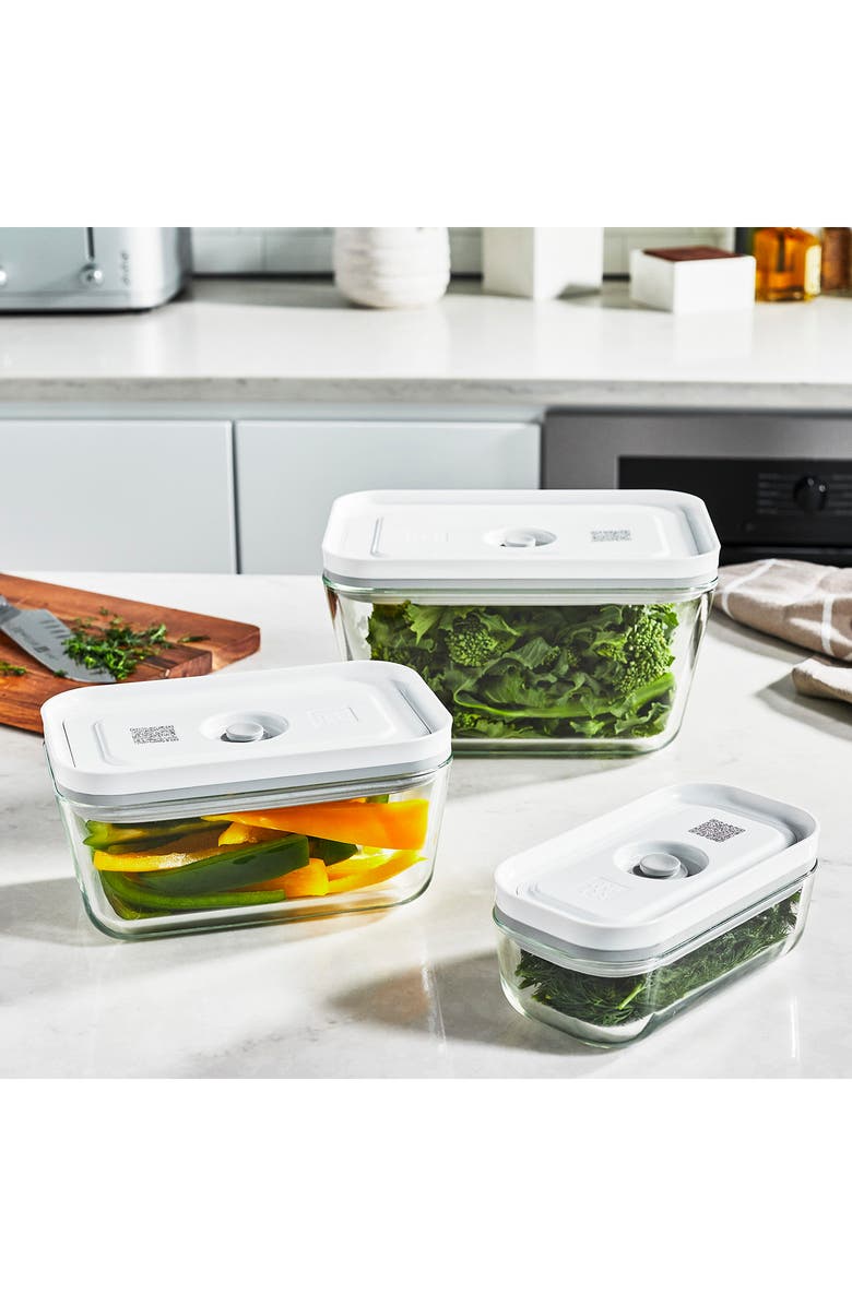 ZWILLING Fresh & Save 3-Piece Glass Vacuum Container Set, Alternate, color, Multi-Colored