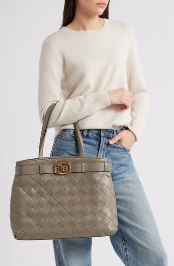 Cleo Woven Leather Tote