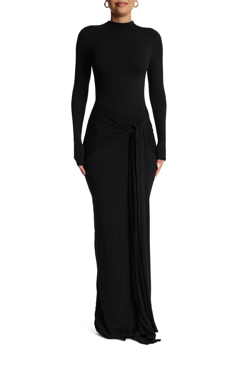 long sleeve tie front dress Women's Long Sleeve Tie-Front Midi Shirtdress