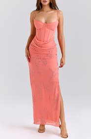 HOUSE OF CB Carmella Hand Beaded Corset Gown