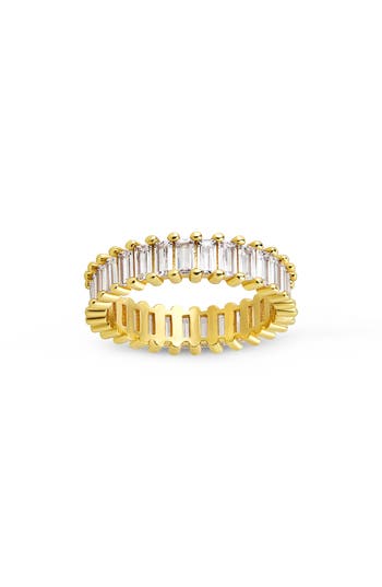 Sterling Forever Caroline Rainbow Cubic Zirconia Eternity Ring