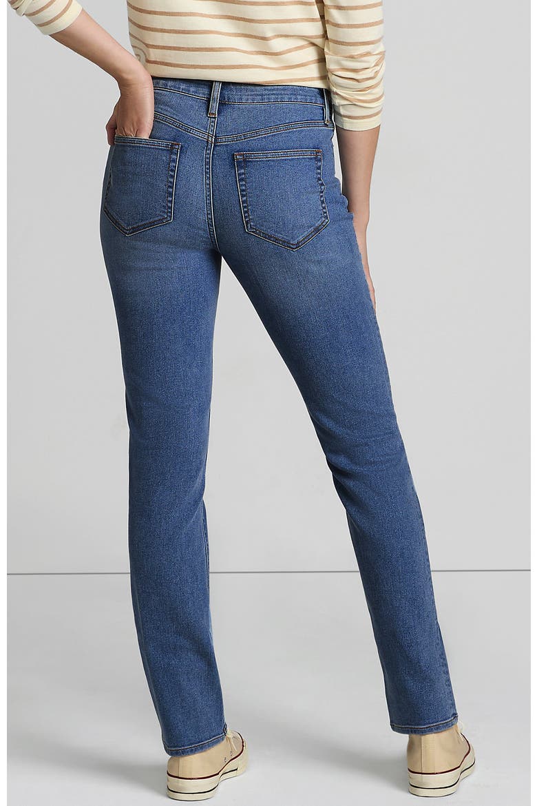 Recover Mid Rise Straight Leg Blue Jeans, Alternate, color, Beau Blue