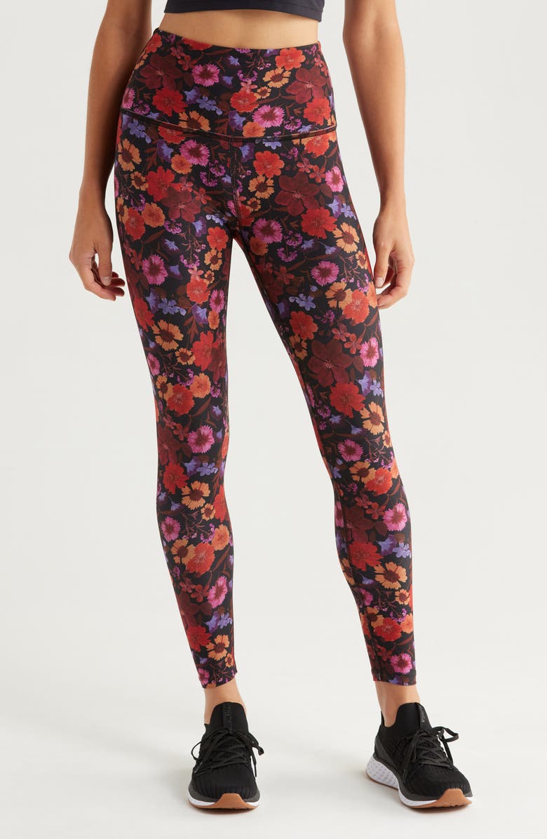 Beyond Yoga SoftMark Caught in the Midi High Waist Leggings, Main, color, Summer Bouquet