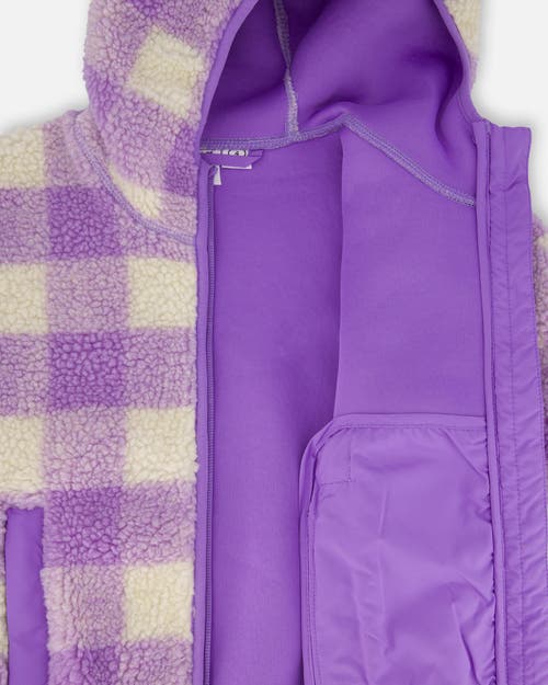 Deux Par Deux Mid-season Jacket In Purple
